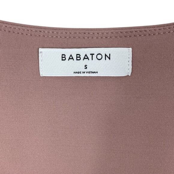 Aritzia Babaton Contour V-Neck Long Sleeve Bodysuit Deep Taupe Size Small Chic - Picture 10 of 12